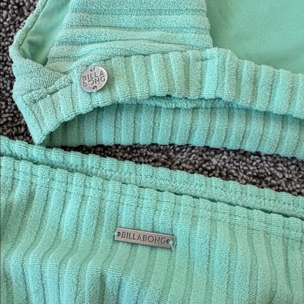 Billabong Mint Green Ribbed Bikini Set - Picture 3 of 7